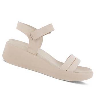 Ecco Flowt Lx Wedge Sandaler Dame Hvite | NO 184AHK